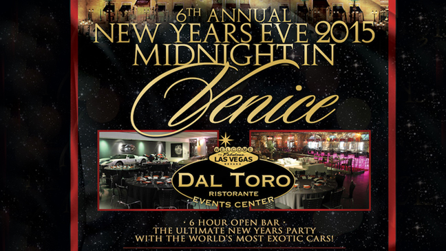 Las Vegas Limo Service for “Midnight In Venice” NYE Event At Dal Toro