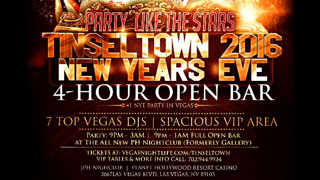 Las Vegas Limo Service to Tinseltown New Years Eve Party 2016